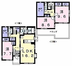 アルカディア 3LDKの間取図画像