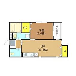LotusCrane2 1LDKの間取図画像