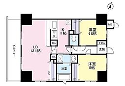 ブルールイイヅカ 2LDKの間取図画像