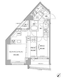 RELUXIA北赤羽 2LDKの間取図画像