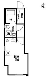 SBメゾン江北 3階ワンルームの間取り