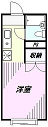 ハイツ井上 1Kの間取図画像