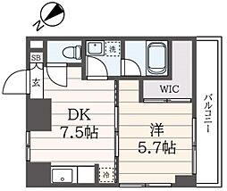 アブニール永楽マンション 1DKの間取図画像