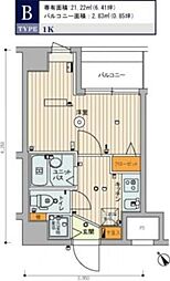 スカイコート豊島南長崎 1Kの間取図画像