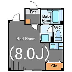 ノナ駒場 ワンルームの間取図画像