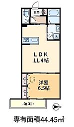 エスペランサ 1LDKの間取図画像