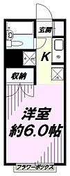 エスプリ片倉A ワンルームの間取図画像