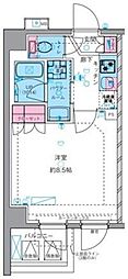 ジェノヴィア四谷三丁目グリーンヴェール 1Kの間取図画像