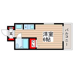 モンシェール新小岩 ワンルームの間取図画像