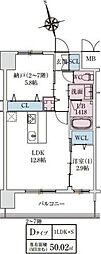 スプランディッドライズ新大阪ノース 1SLDKの間取図画像