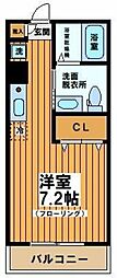 MaisonBonheur ワンルームの間取図画像