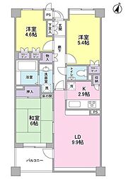 アクシア鷺沼 3LDKの間取図画像