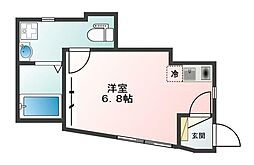 PATIOSQUARE川添 ワンルームの間取図画像