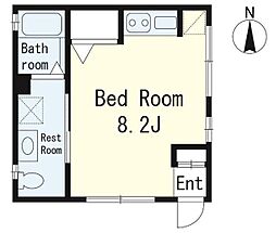 豊玉中3丁目アパート 1階ワンルームの間取り
