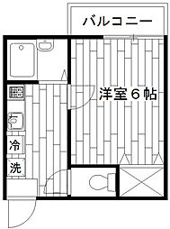 コーポ・イオ 1Kの間取図画像