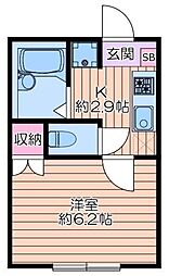 ソル・フルール 1Kの間取図画像
