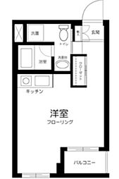 セントパレス鷺沼 ワンルームの間取図画像