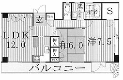 パインコープ2 2SLDKの間取図画像