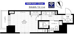グランドコンシェルジュ六本木 1Kの間取図画像