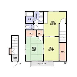 エステート成増 2DKの間取図画像