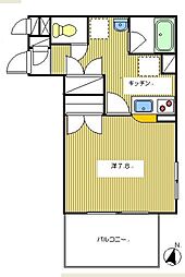 Aubade 1Kの間取図画像