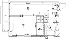 鶯谷マンション 1LDKの間取図画像