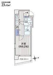 ライブコート大鳥居 1Kの間取図画像