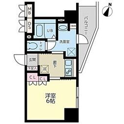 神戸高速東西線 花隈駅 徒歩3分の賃貸マンション 2階1Kの間取り