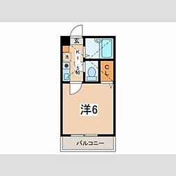 セラヴィーエムシー 1Kの間取図画像