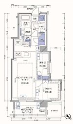 ラティエラ横濱大通り公園 2LDKの間取図画像