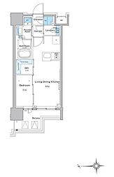 ルフォンプログレ門前仲町プレミア 1LDKの間取図画像