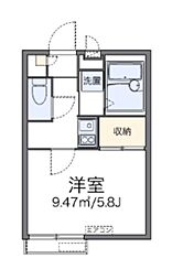 レオパレスサンピラー八幡 1Kの間取図画像