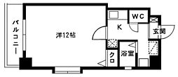 ドリーム博多 1Kの間取図画像