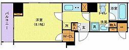 東京メトロ日比谷線 築地駅 徒歩5分の賃貸マンション 6階1Kの間取り