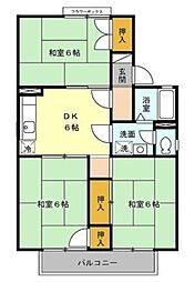 エスティーコーポ 3DKの間取図画像