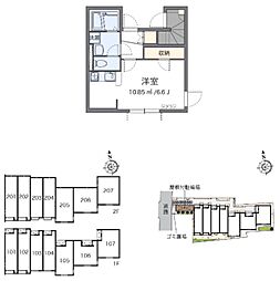 Foresta千住 1Kの間取図画像