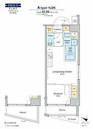PROUDFLAT渋谷笹塚 1LDKの間取図画像