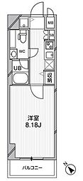 ルクレ西馬込 1Kの間取図画像