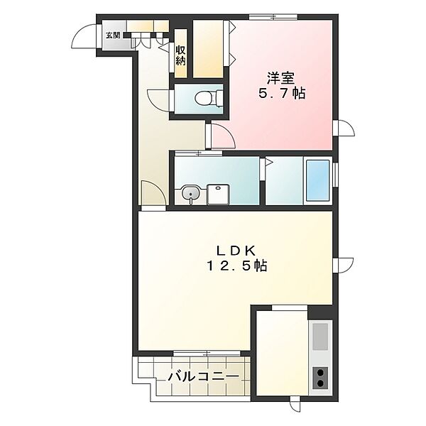 ＳｈａＭａｉｓｏｎ　雅 ｜大阪府堺市北区百舌鳥梅町３丁(賃貸マンション1LDK・3階・48.97㎡)の写真 その2