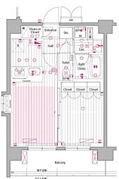 グランド・ガーラ大森2 1LDKの間取図画像