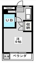 シャンテ津田沼A棟 ワンルームの間取図画像