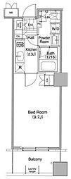 コンフォリア東池袋WEST 1Kの間取図画像