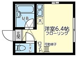 ユナイト川崎マリオ・ベルニオーラ ワンルームの間取図画像
