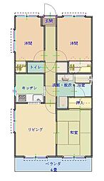 イーストヒルズ長岡 3LDKの間取図画像