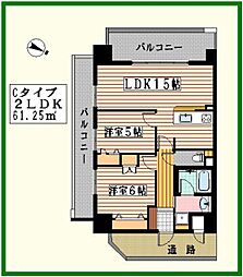 ROYAL伊都の杜 2LDKの間取図画像