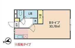 ポルシェ中山町 ワンルームの間取図画像