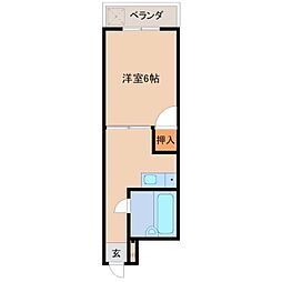 サンハイツ子安 1DKの間取図画像