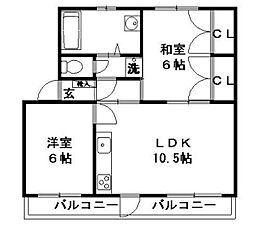 間取図画像 2LDK