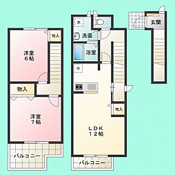 サニー・ビレッジ 2LDKの間取図画像