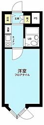 パークウェル大崎 1Kの間取図画像